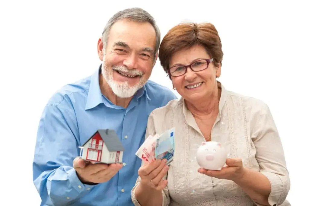 A happy couple enjoying the affordability and simplicity of tiny living