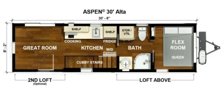 Tumbleweed Aspen 30 Alta Floorplan